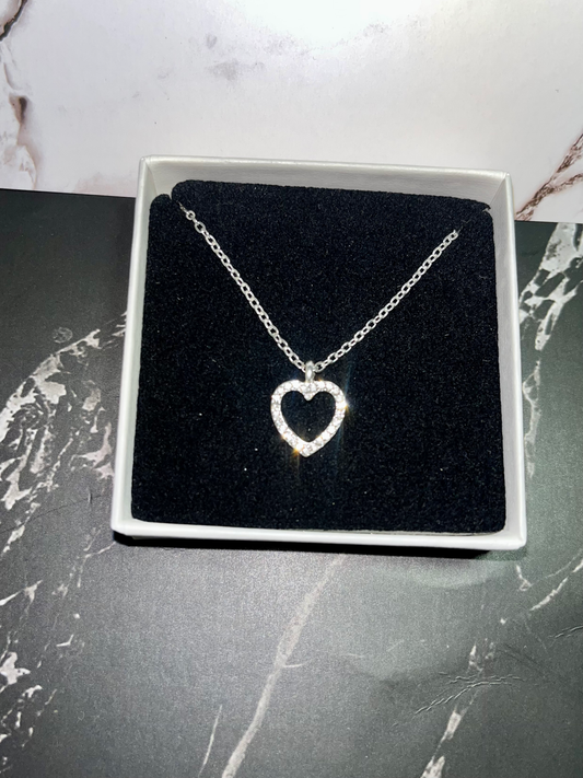 Diamanté Heart Necklace image 1