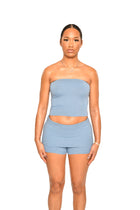 'MALIKA' Fold Over Shorts and Tube Top