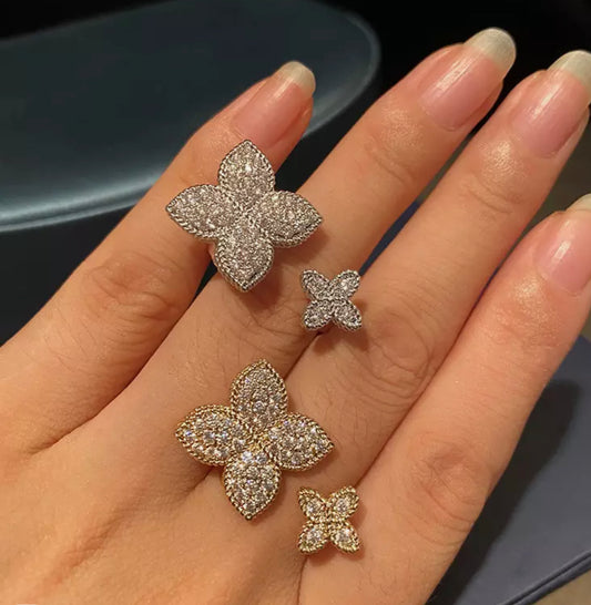 Zipporah Floral Diamanté Ring image 1