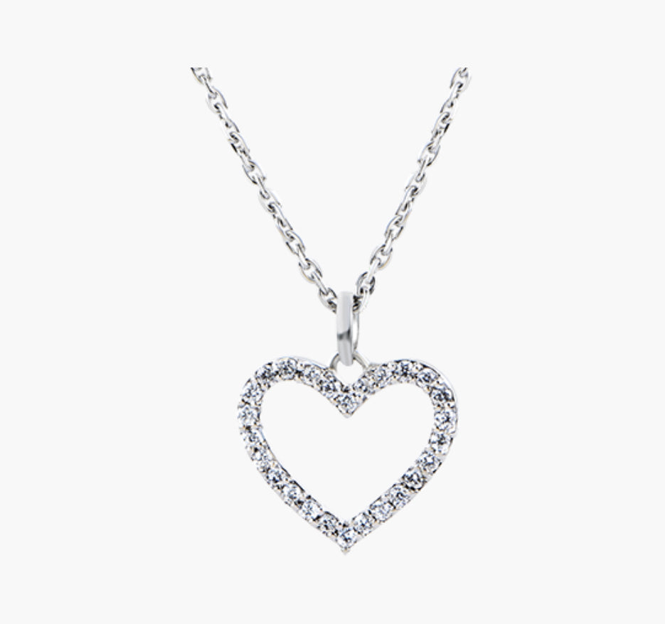 Diamanté Heart Necklace image 0