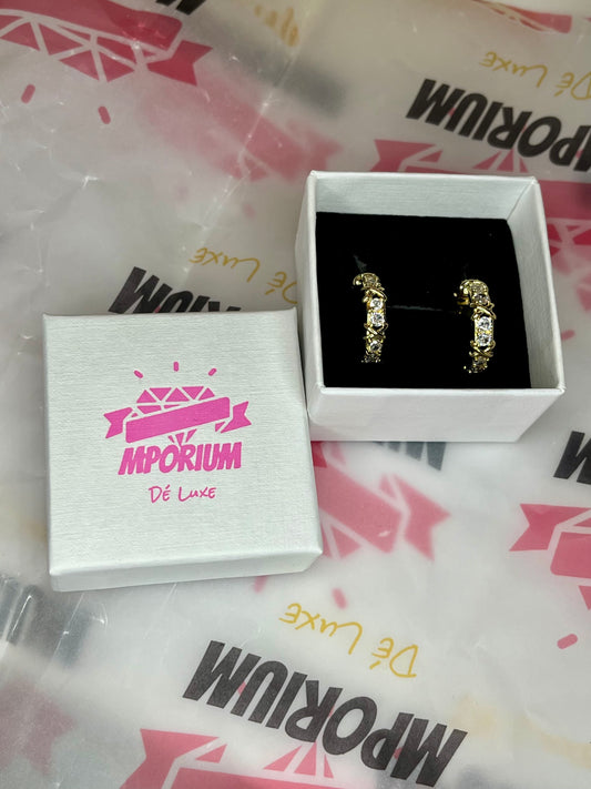 Gold Crescent Earrings image 2