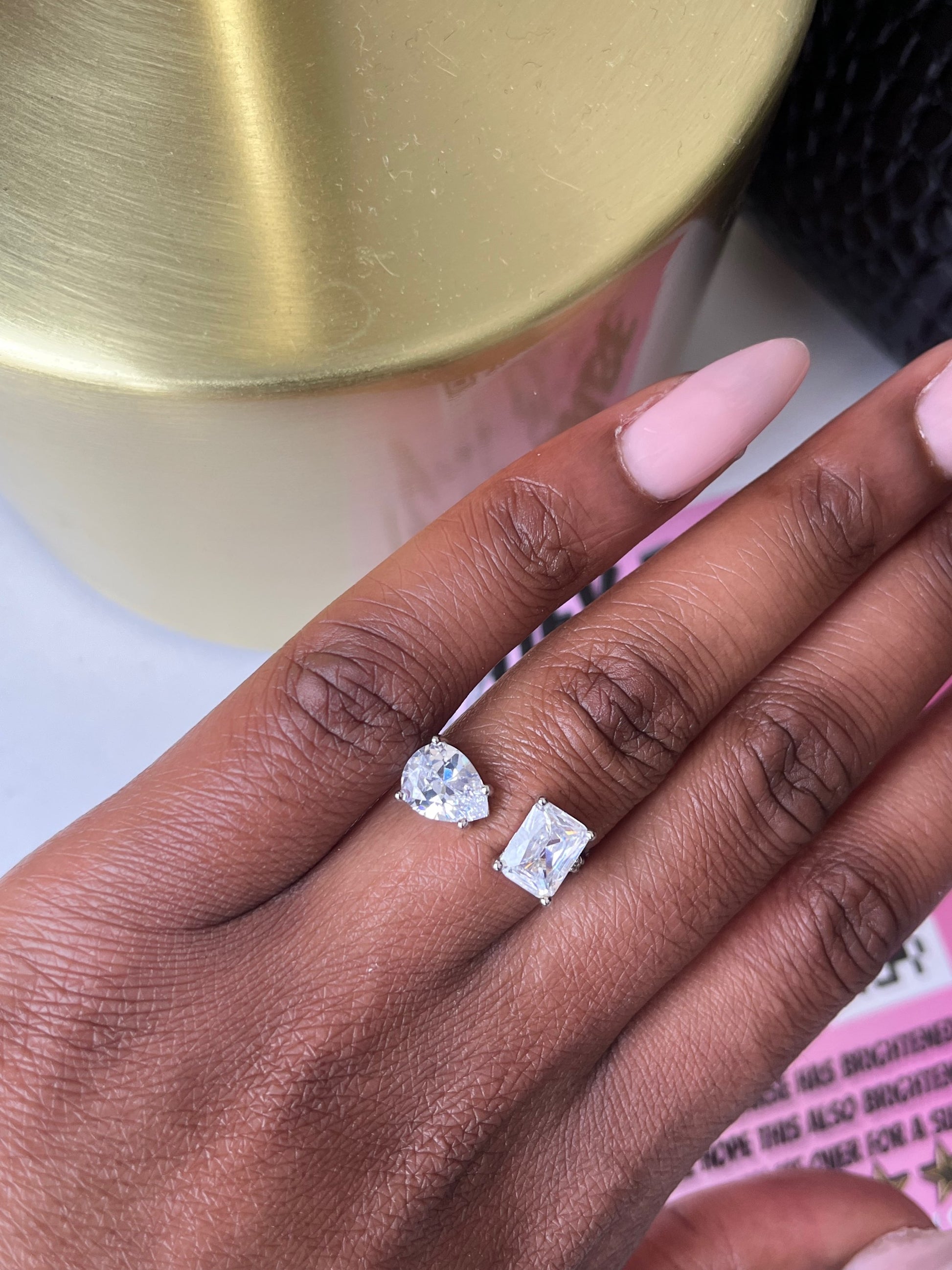 Myra Diamanté Adjustable Ring image 0