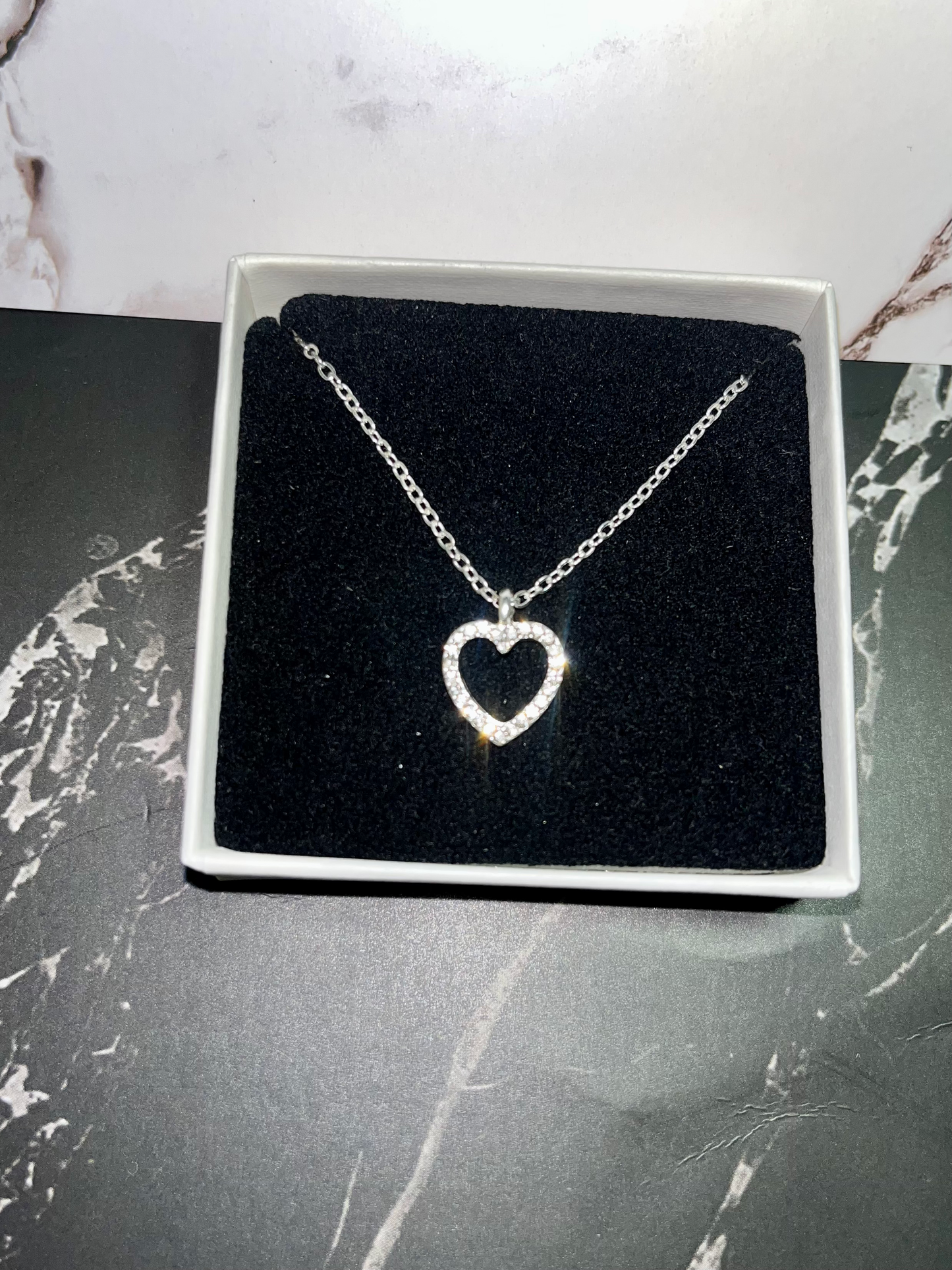 Diamanté Heart Necklace  image 1