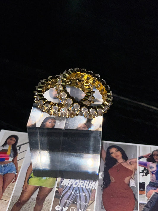 Opulence Gold Rim Cushion Cut Ring image 1