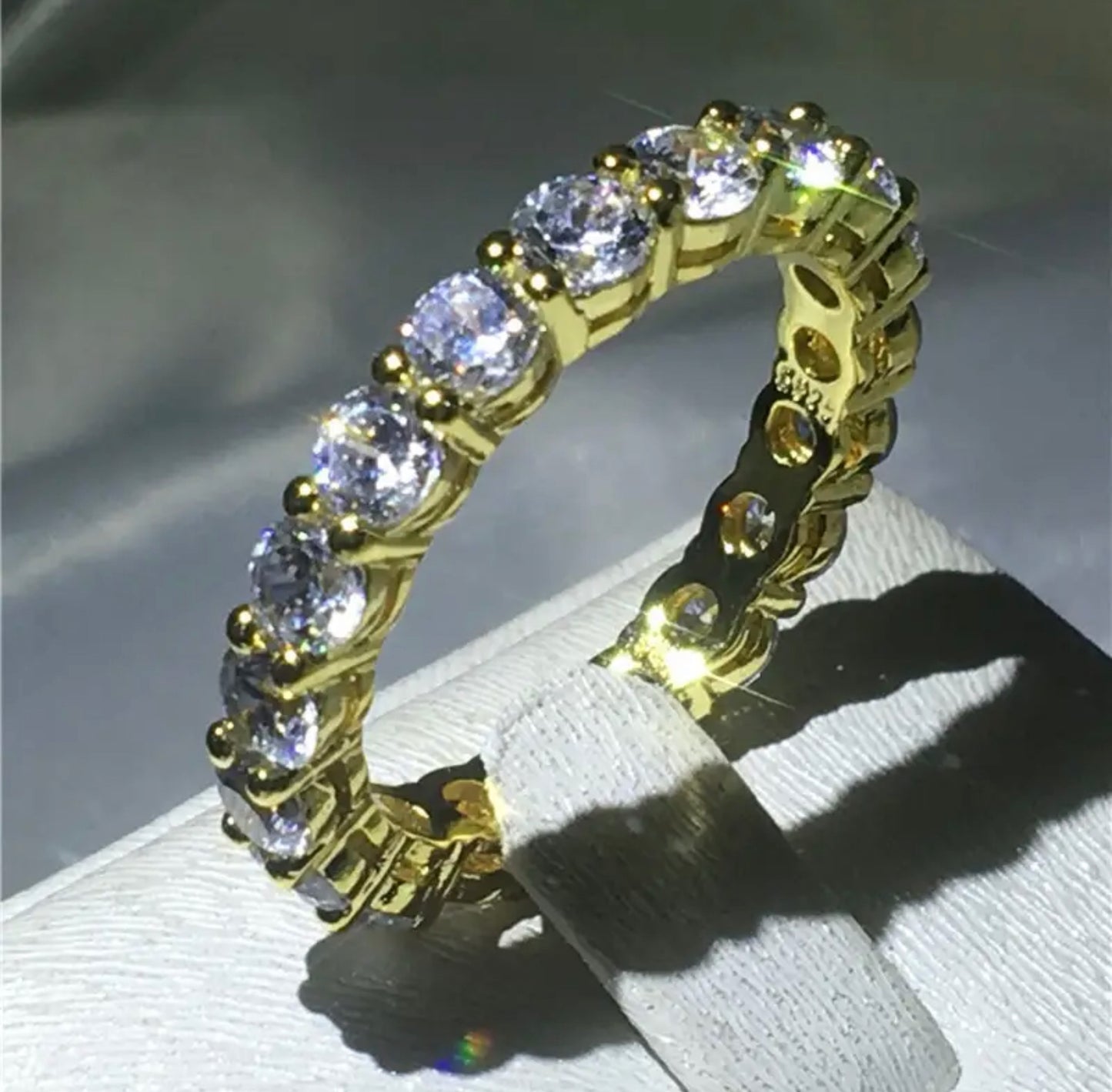 Opulence Gold Rim Diamanté Ring image 0