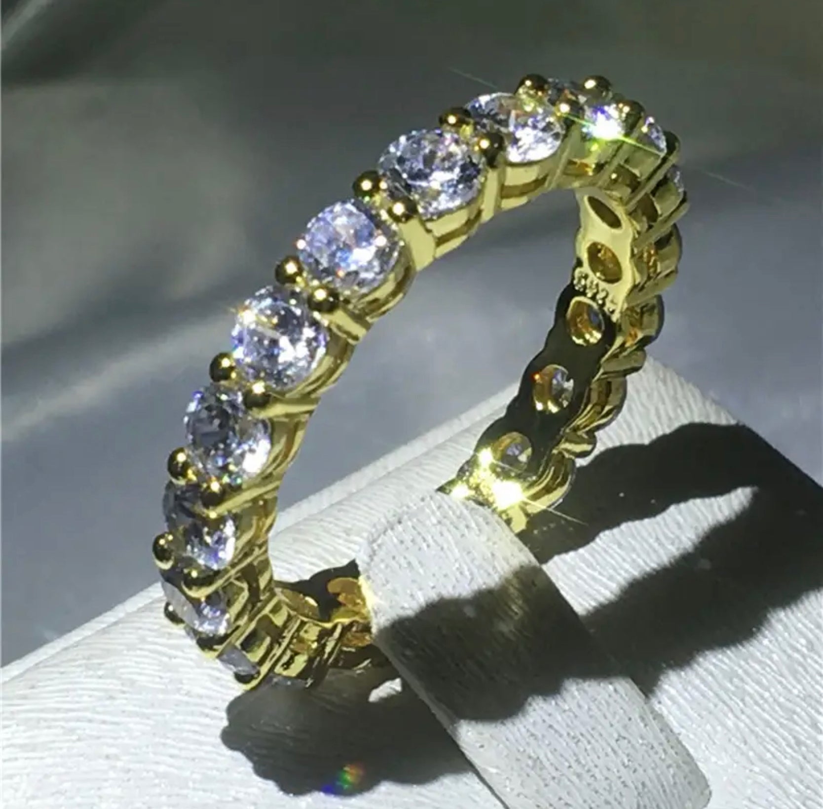 Opulence Gold Rim Diamanté Ring image 0