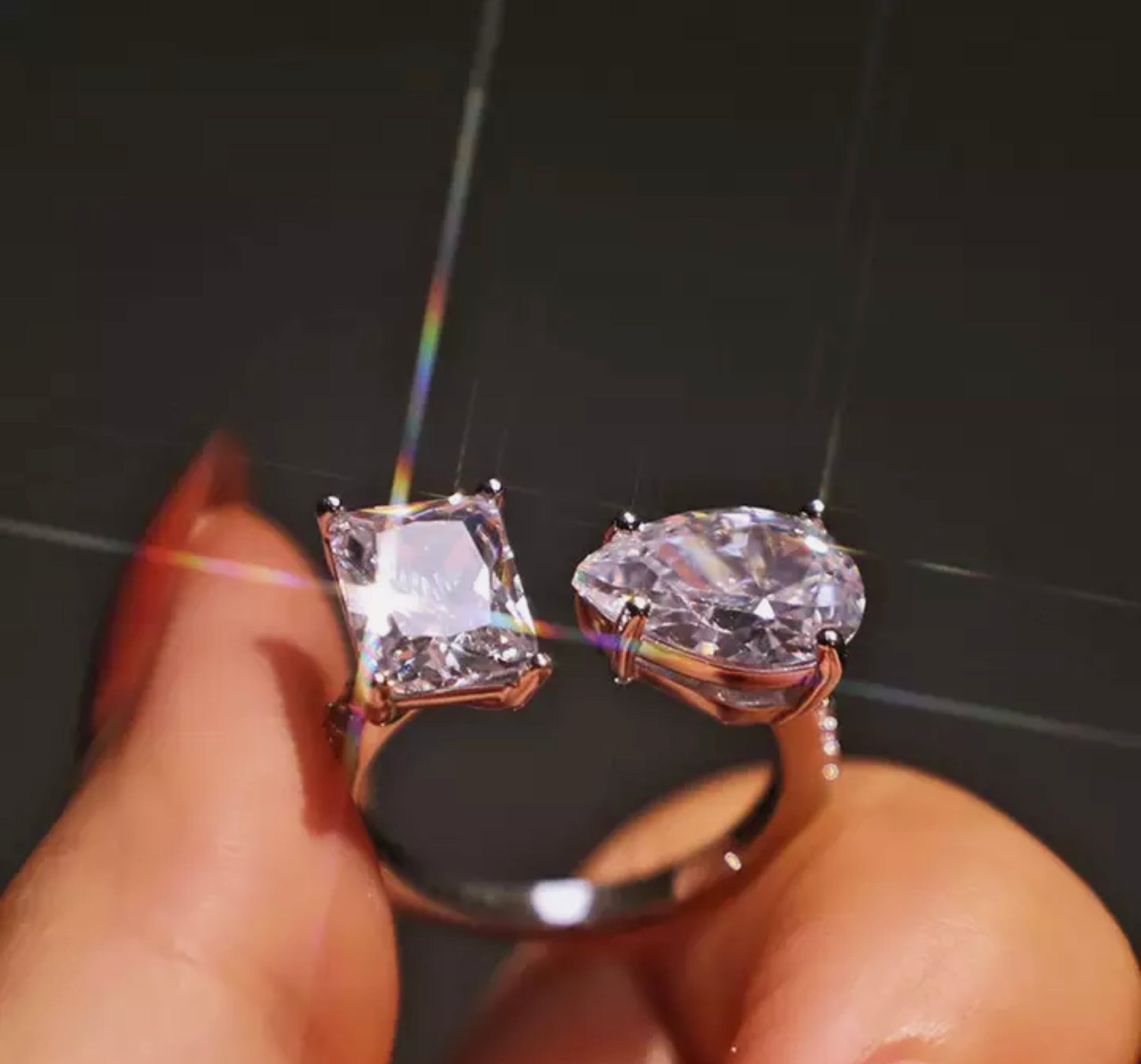 Myra Diamanté Adjustable Ring image 5