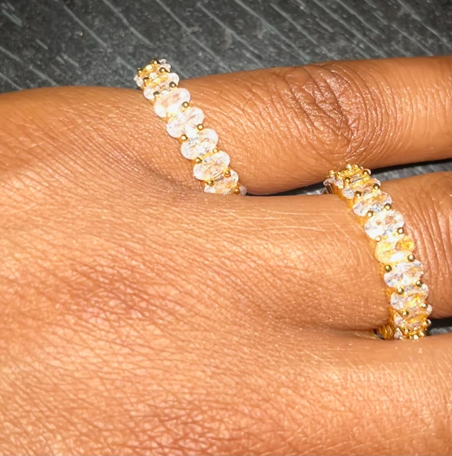 Opulence Gold Rim Cushion Cut Ring image 5