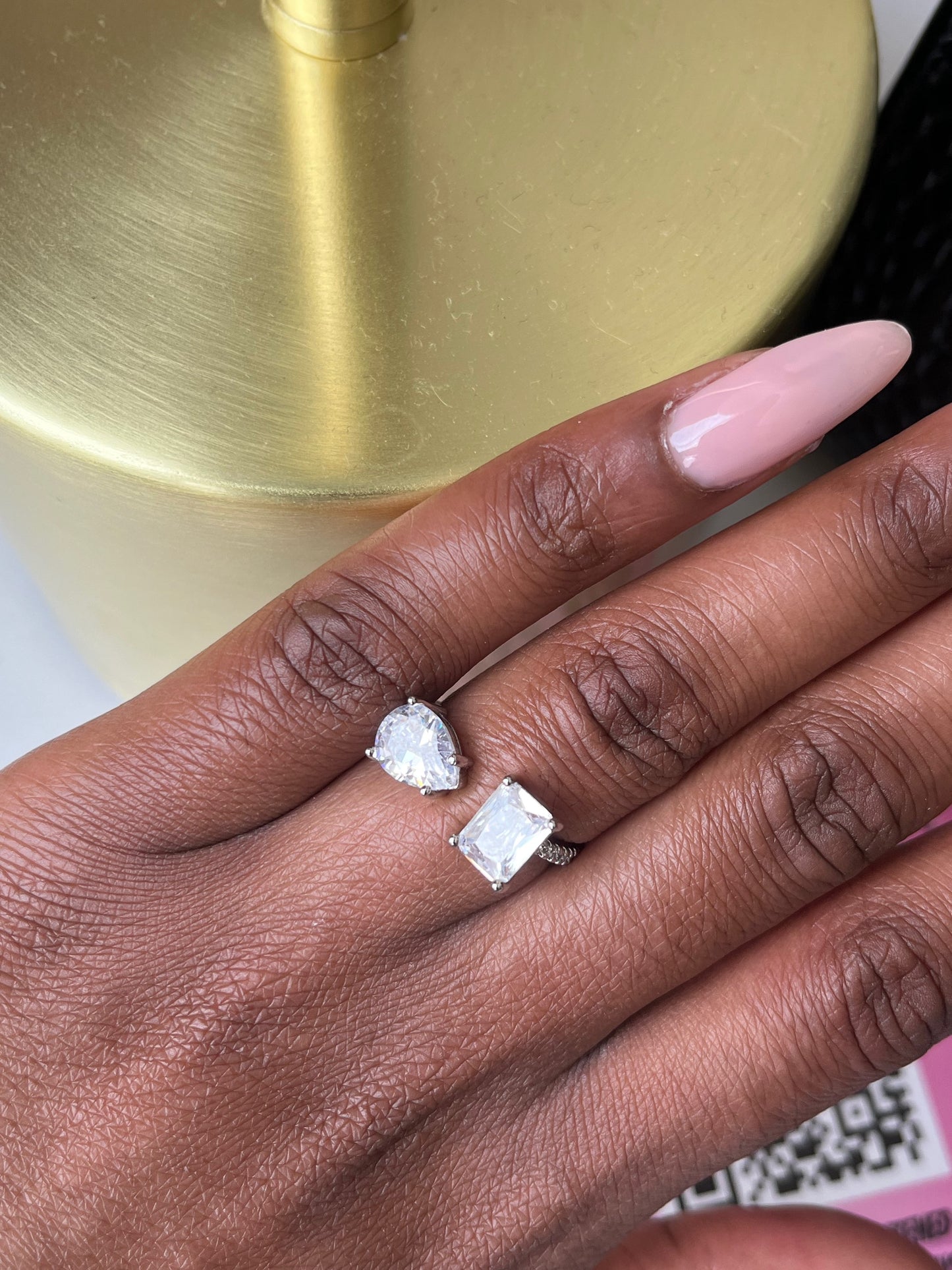 Myra Diamanté Adjustable Ring image 2