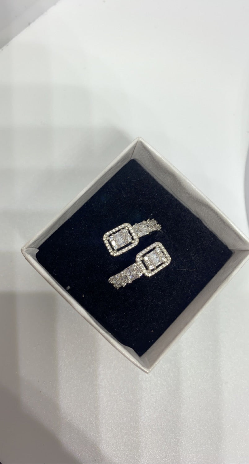 Diamanté Baguette Ring  image 1