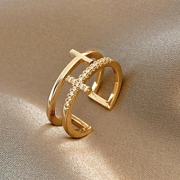 Gold Cross Ring image 0