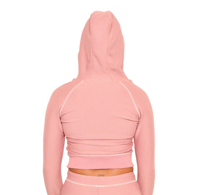 DÉLX Waffle Top In 'Dusty Pink' image 2