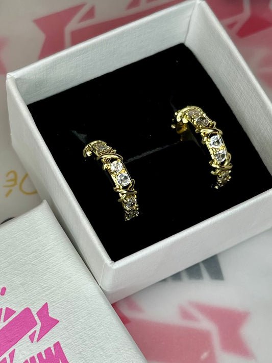 Gold Crescent Earrings  image 0