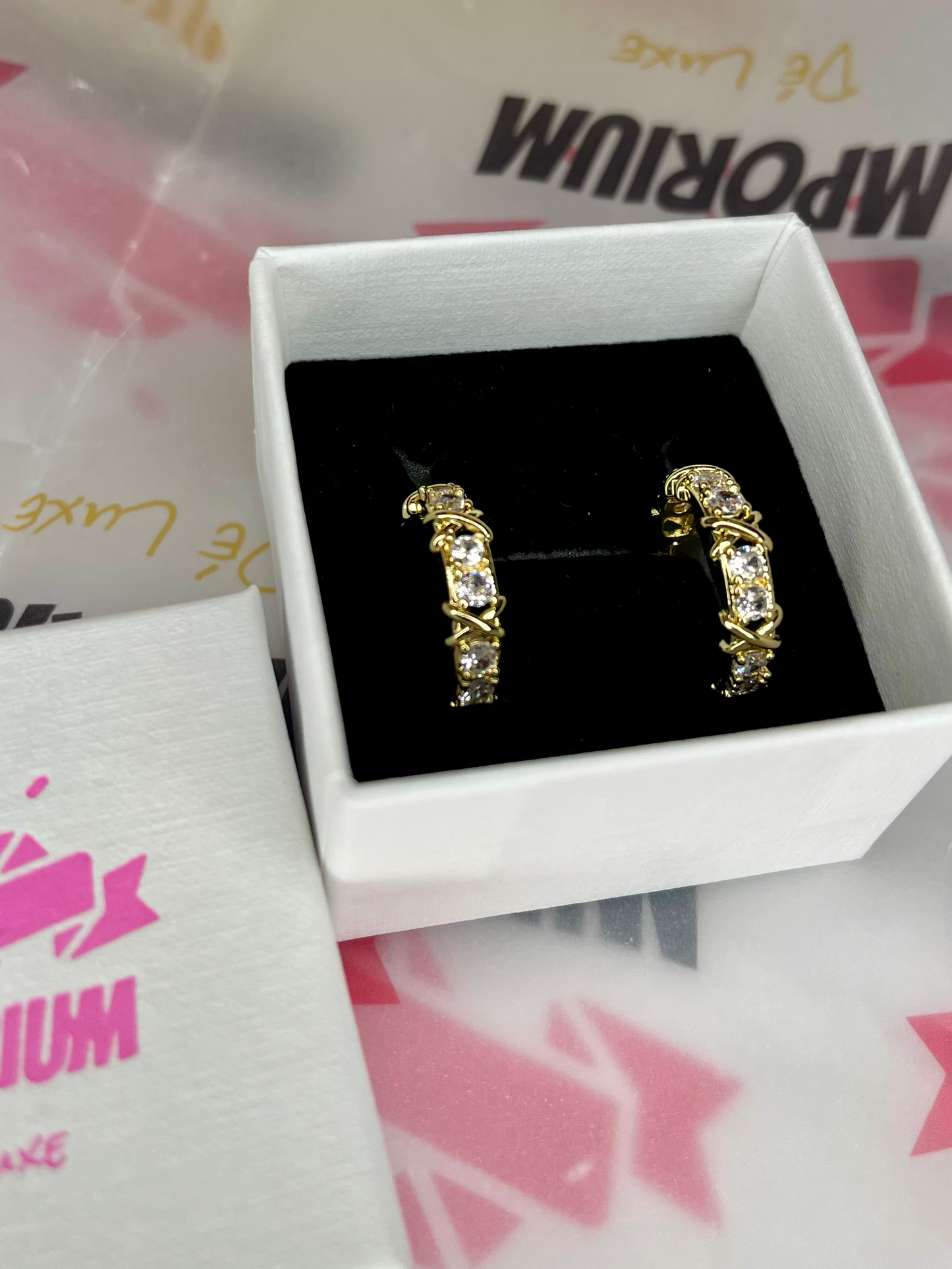 Gold Crescent Earrings  image 8