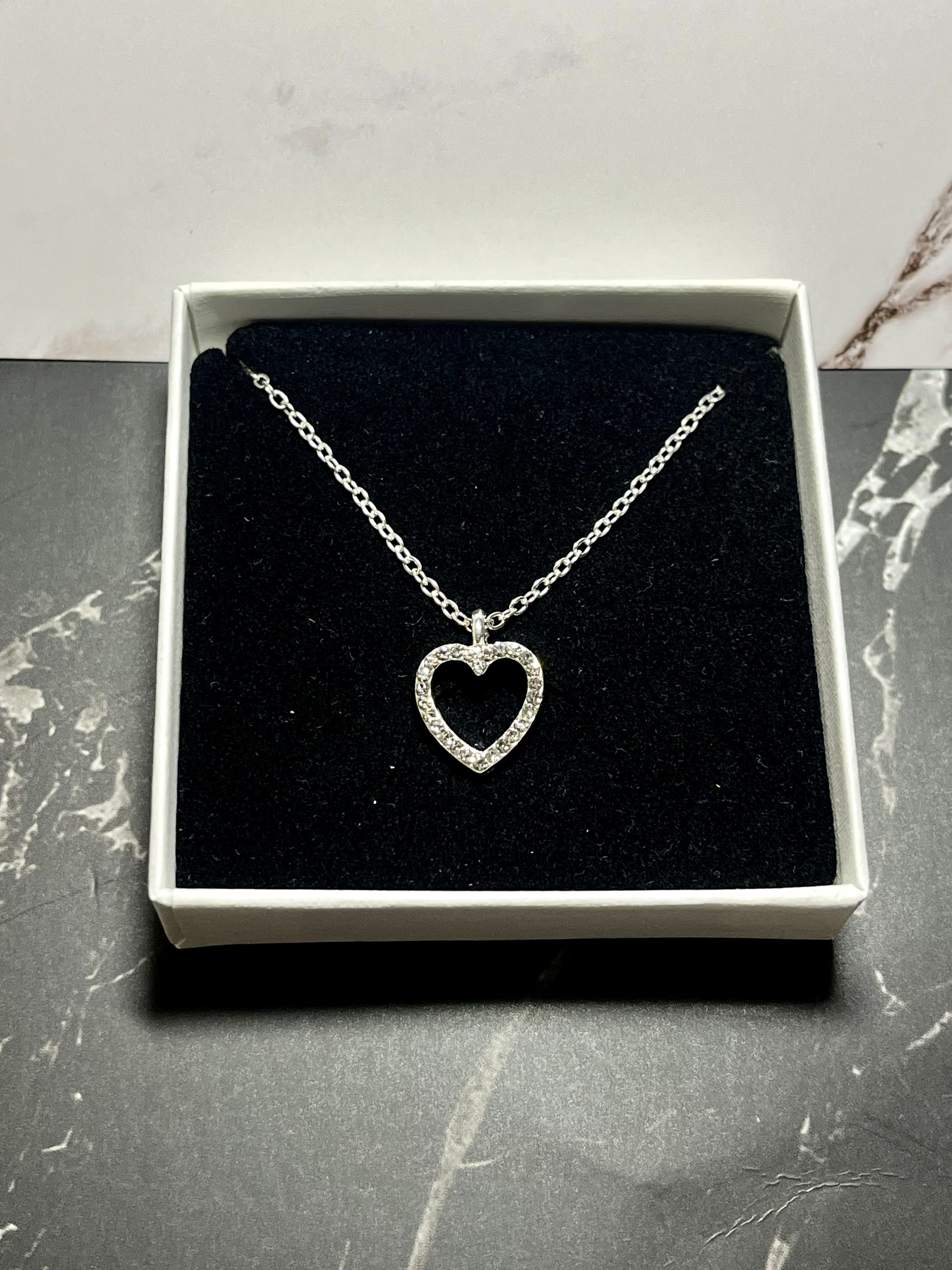 Diamanté Heart Necklace  image 2
