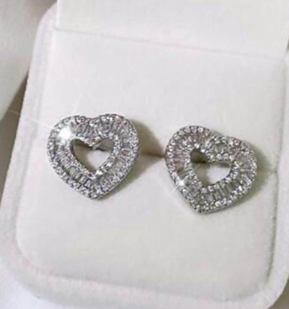 Diamanté Heart Earrings image 4
