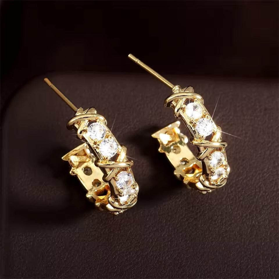Gold Crescent Earrings  image 7